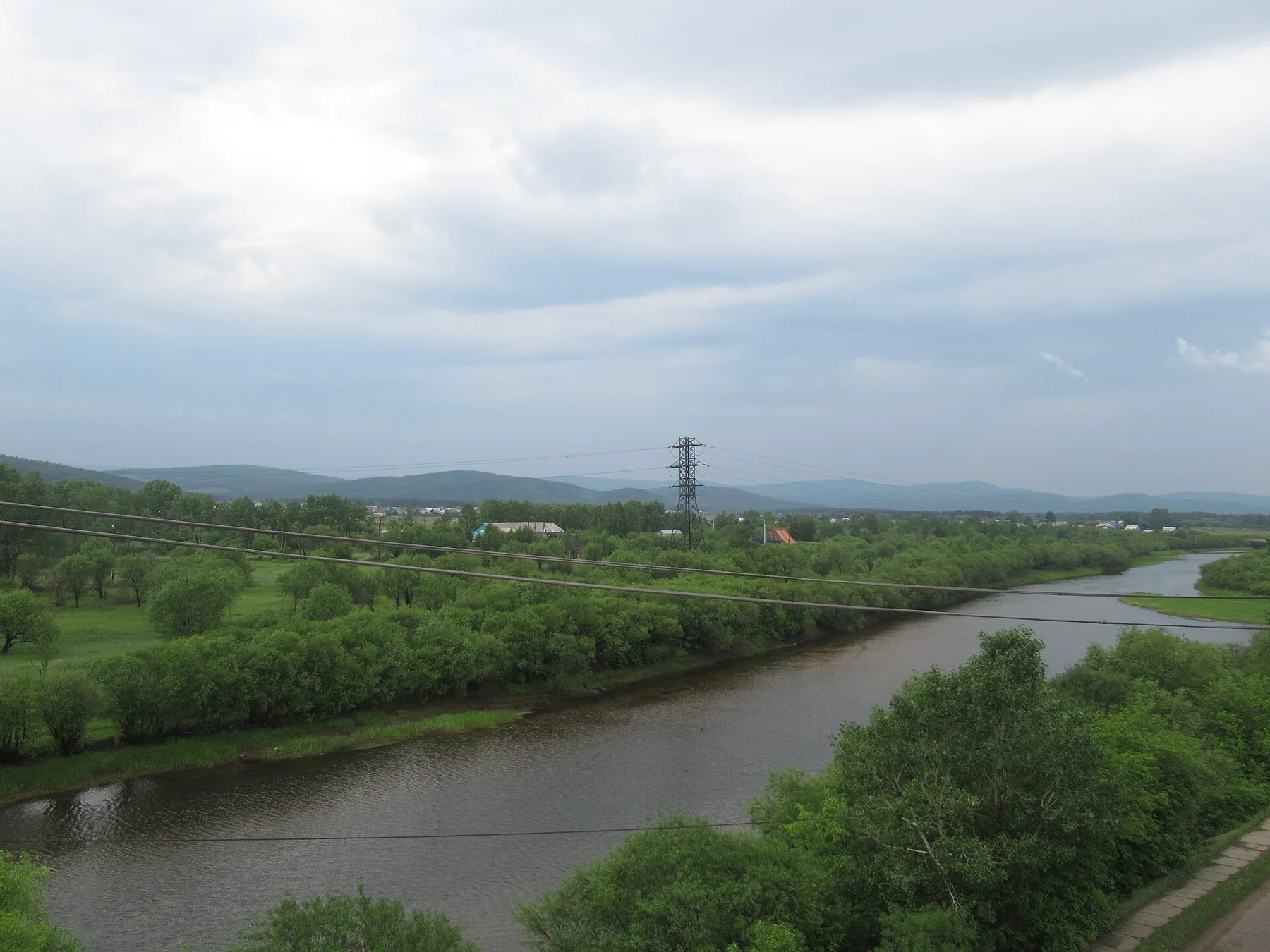 Река Хилок близ города Хилок