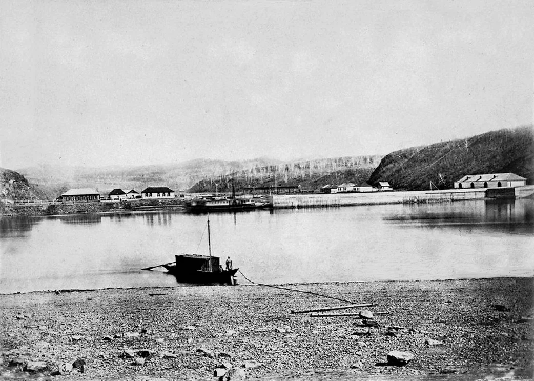 Гавань в Сретенске. Историческая фотография